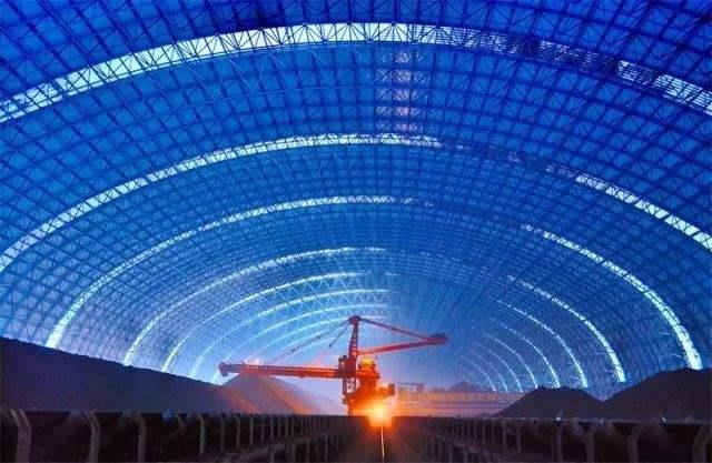 鹤岗亿优钢构工程师为您解析原料场封闭技术的特点和类型